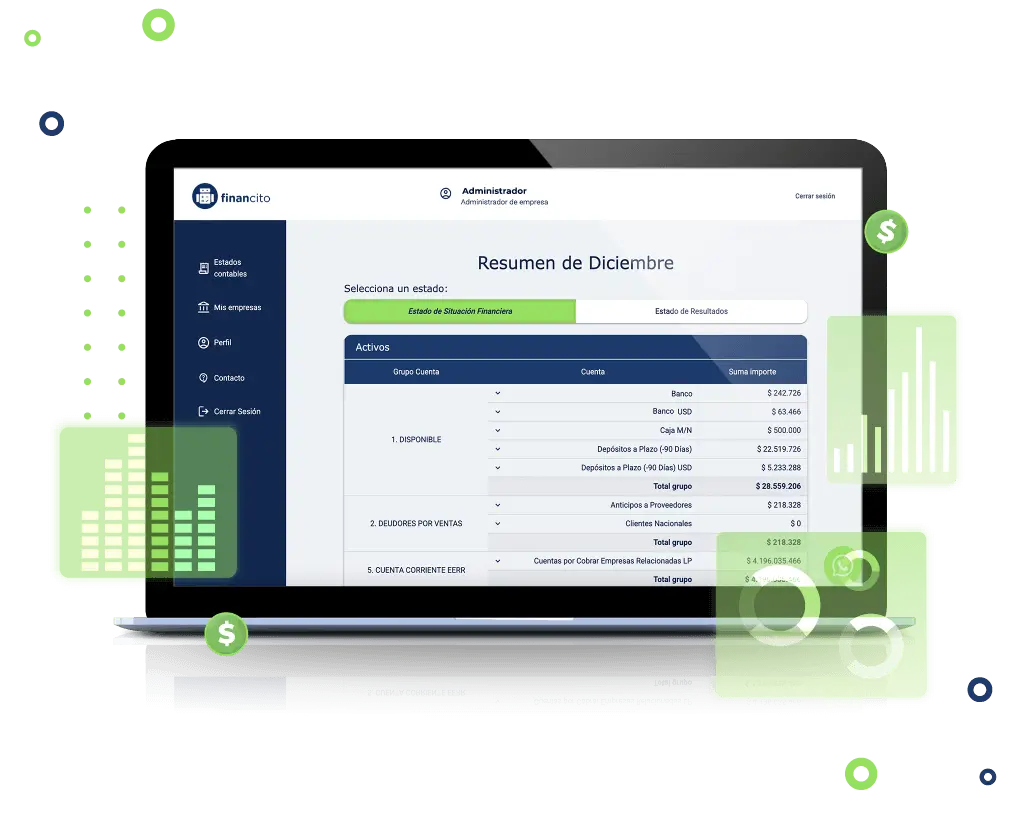Ilustración de la plataforma Financito